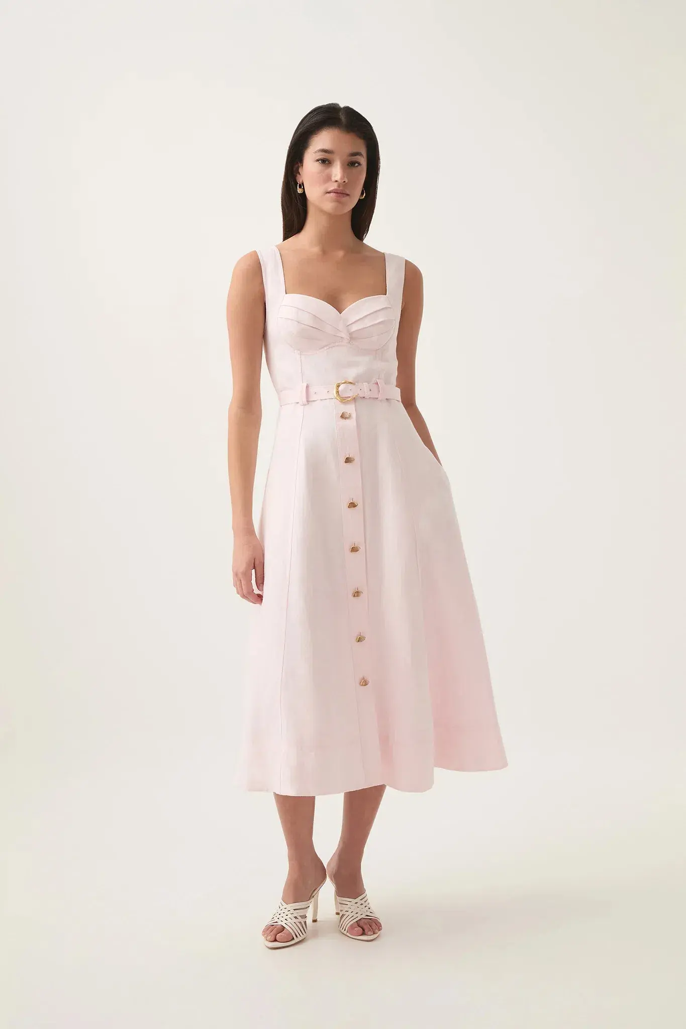 Aje Primary Belted Midi Blush AU Size 8 - Image 1