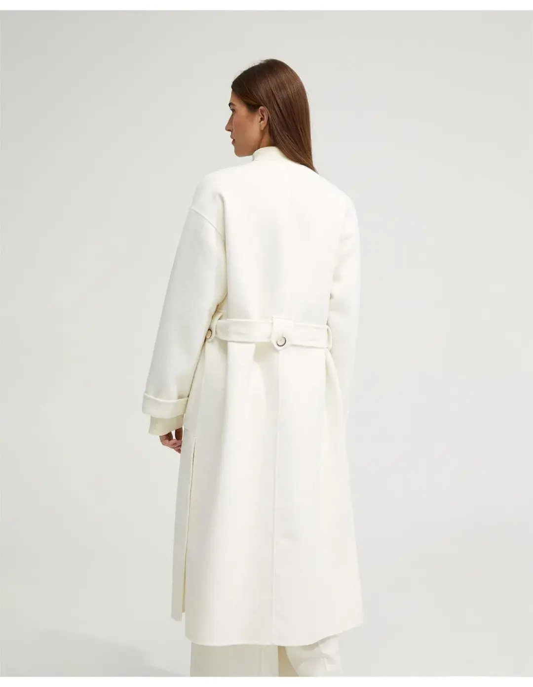 Oxford Sabine Wool Rich Unlined Coat White Size M / Size AU 12 for rent on The Volte - main image