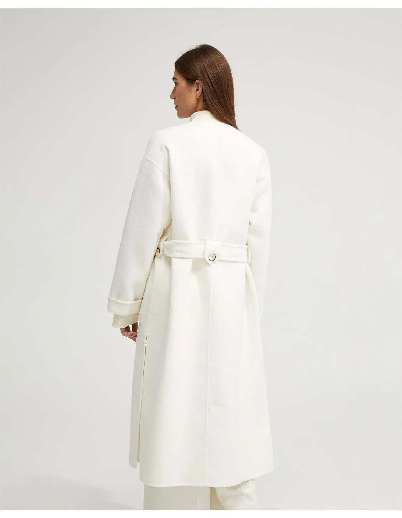 Oxford Sabine Wool Rich Unlined Coat White Size M / Size AU 12 - Image 4
