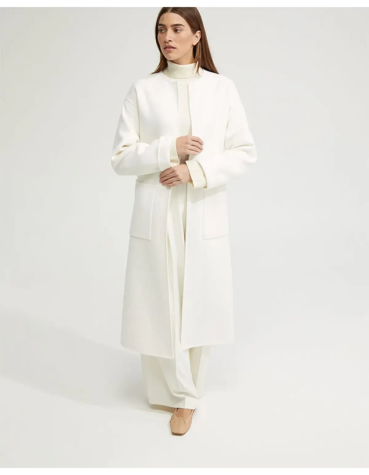 Oxford Sabine Wool Rich Unlined Coat White Size M / Size AU 12 - Image 3