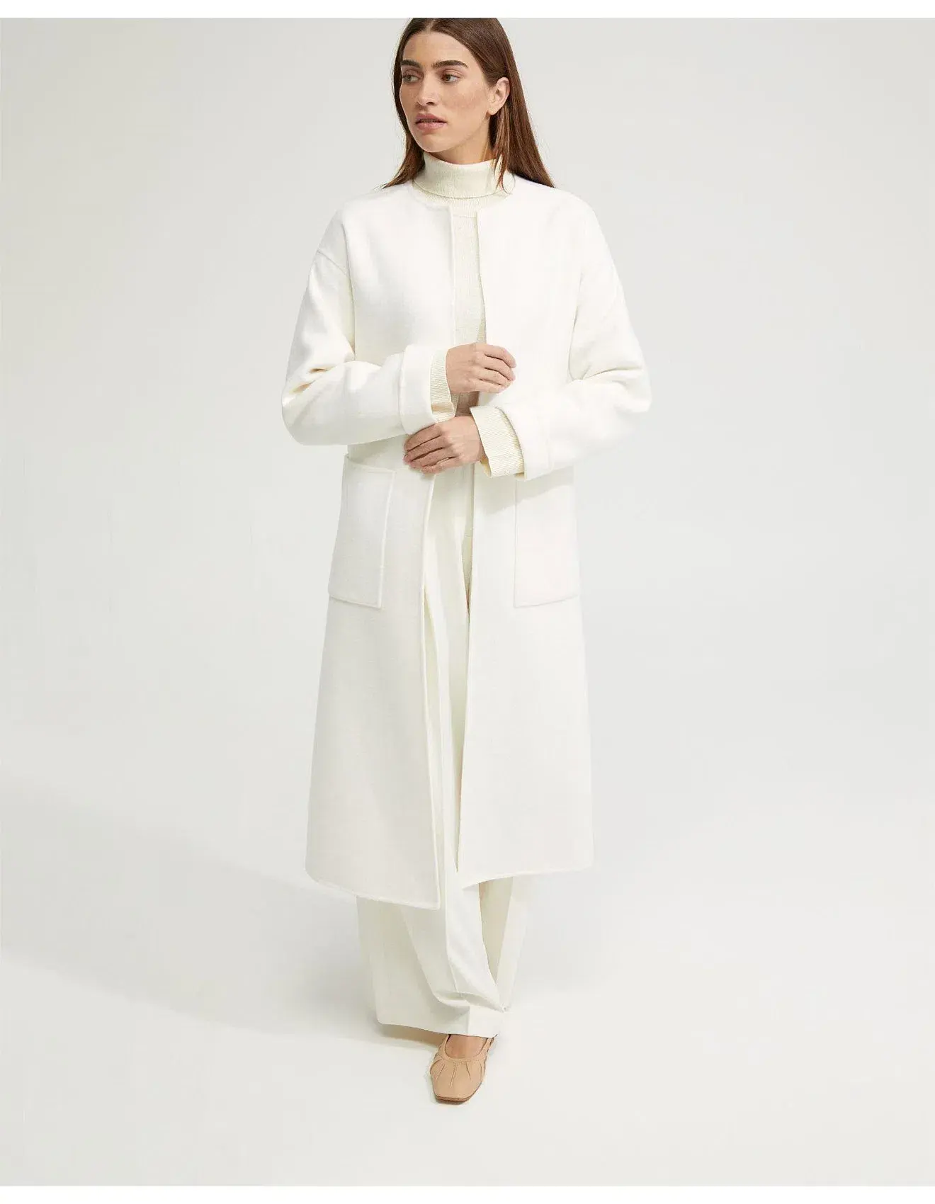 Oxford Sabine Wool Rich Unlined Coat White Size M / Size AU 12 - Image 3