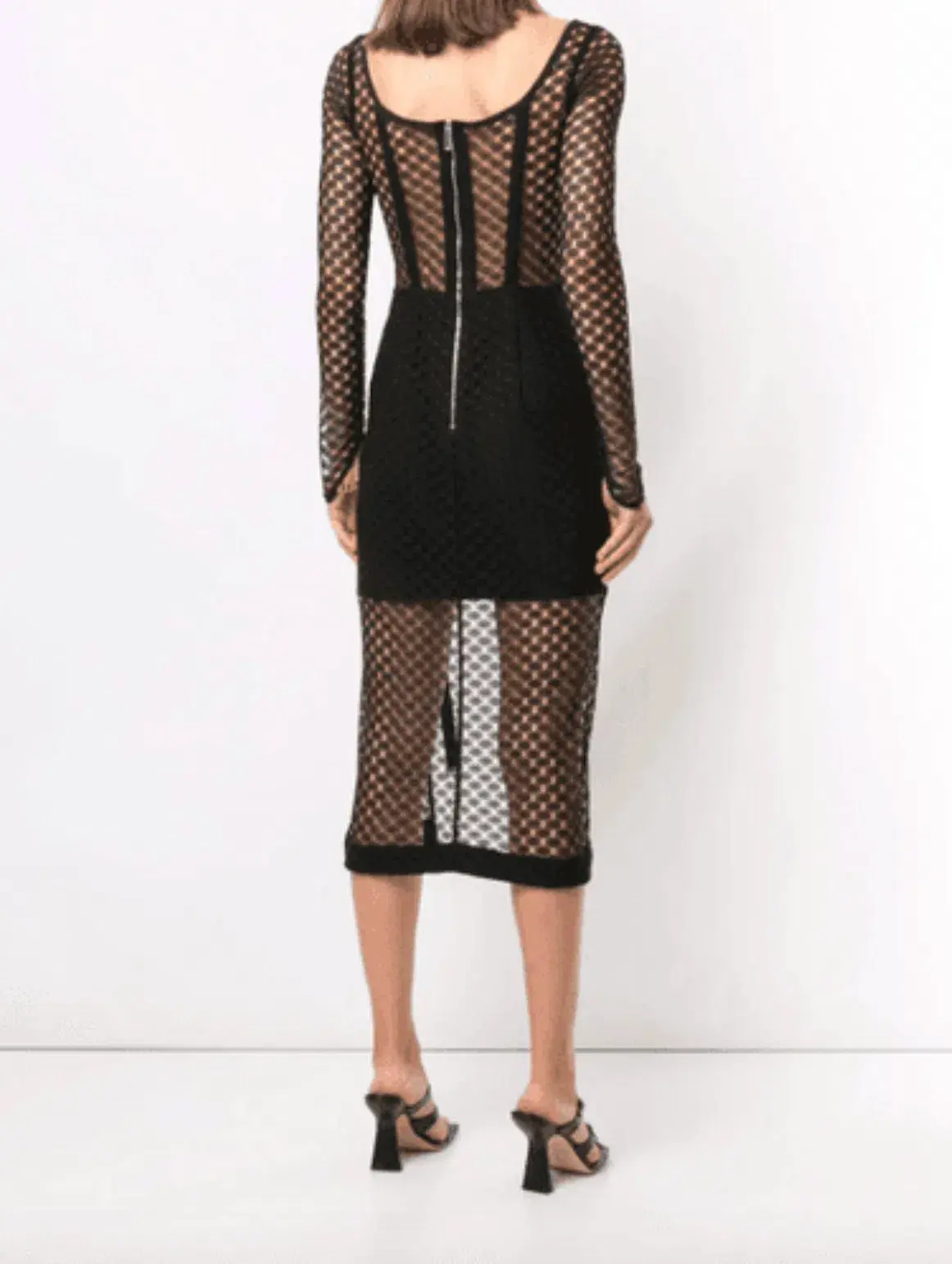 Dion Lee Corset Lace Black Bustier Dress Size 10 - Image 3