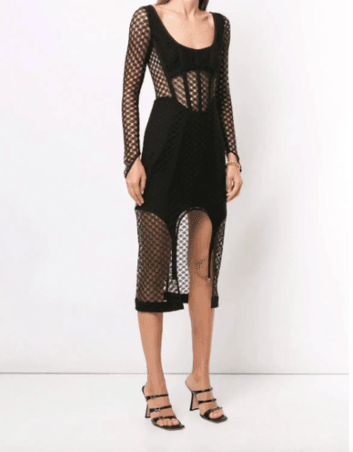 Dion Lee Corset Lace Black Bustier Dress Size 10 - Image 2