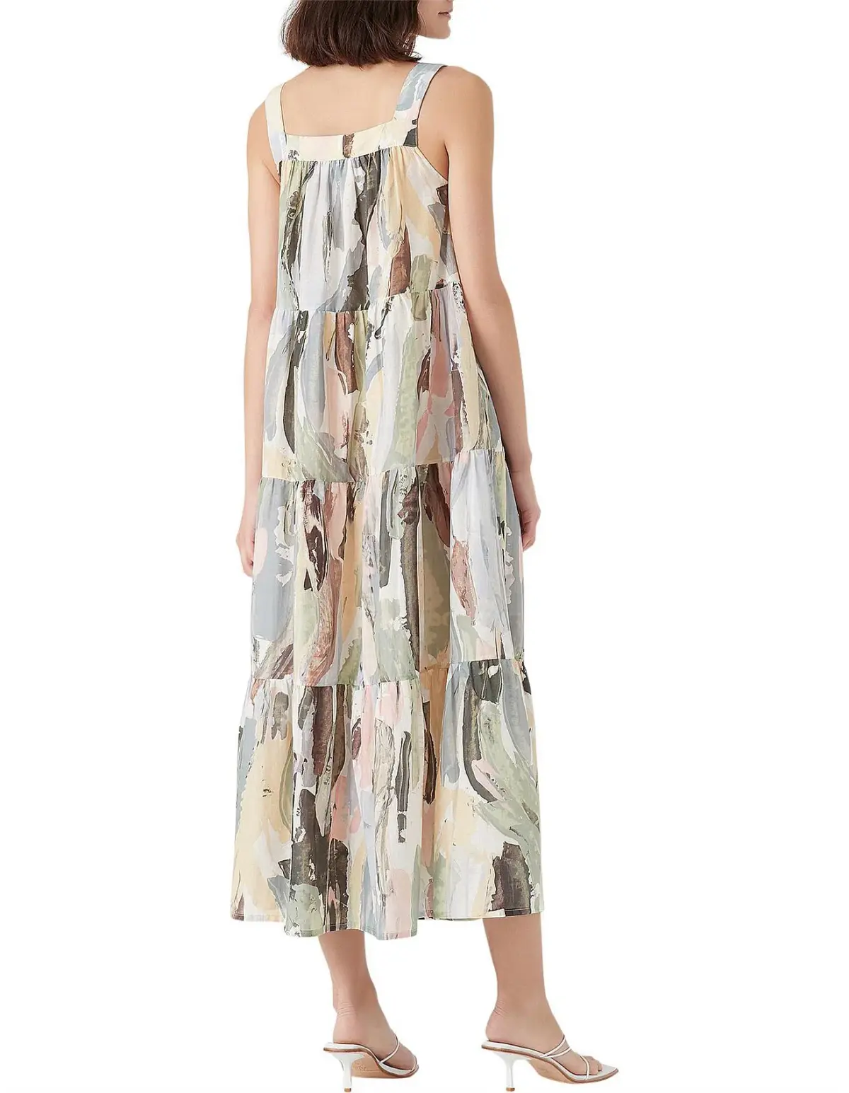 Aje Paperbark Tiered Midi Dress Size 14 - Image 4
