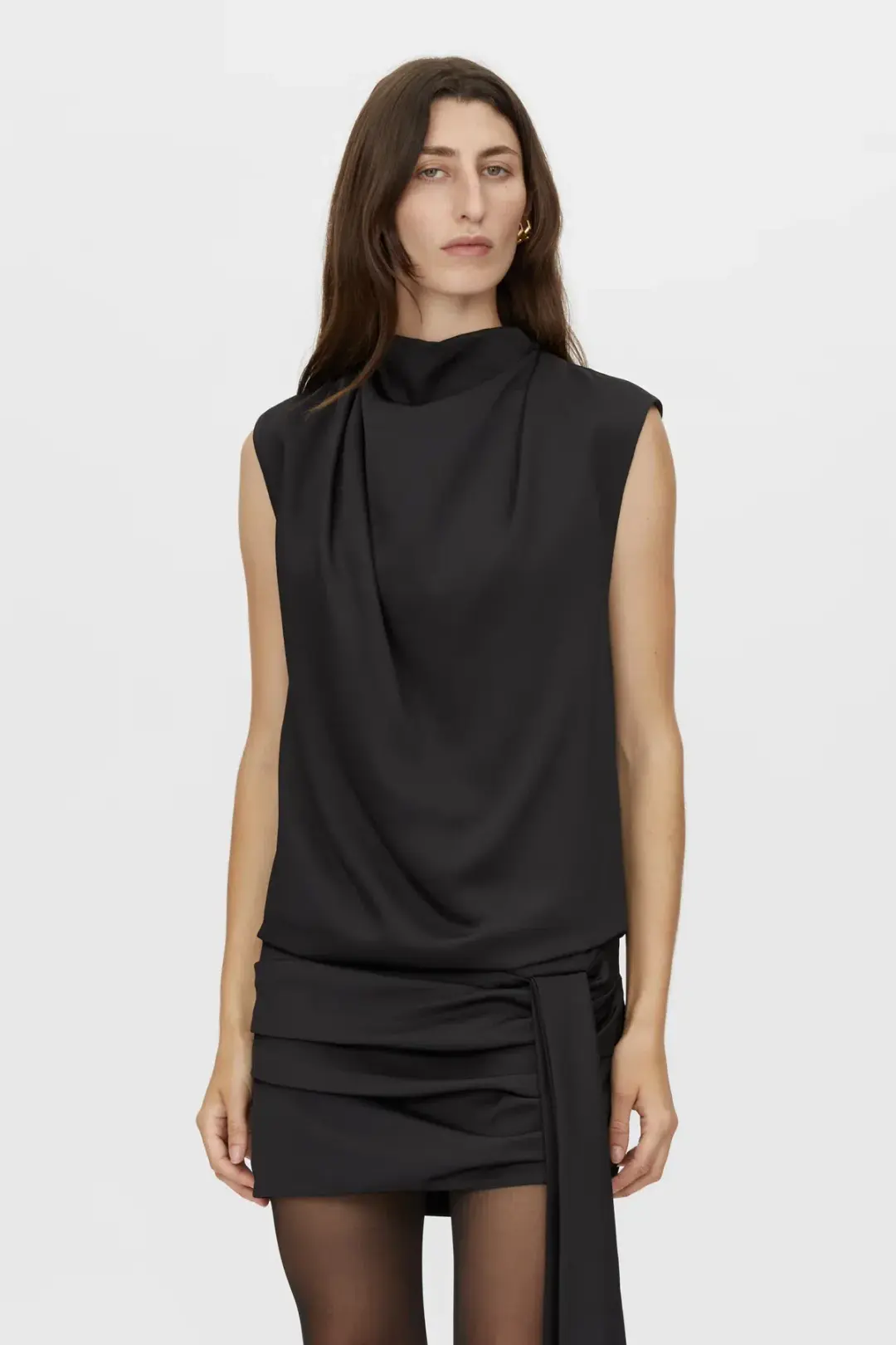 CAMILLA AND MARC Cyphre Mini Dress in Black Size 6 for rent on The Volte - main image