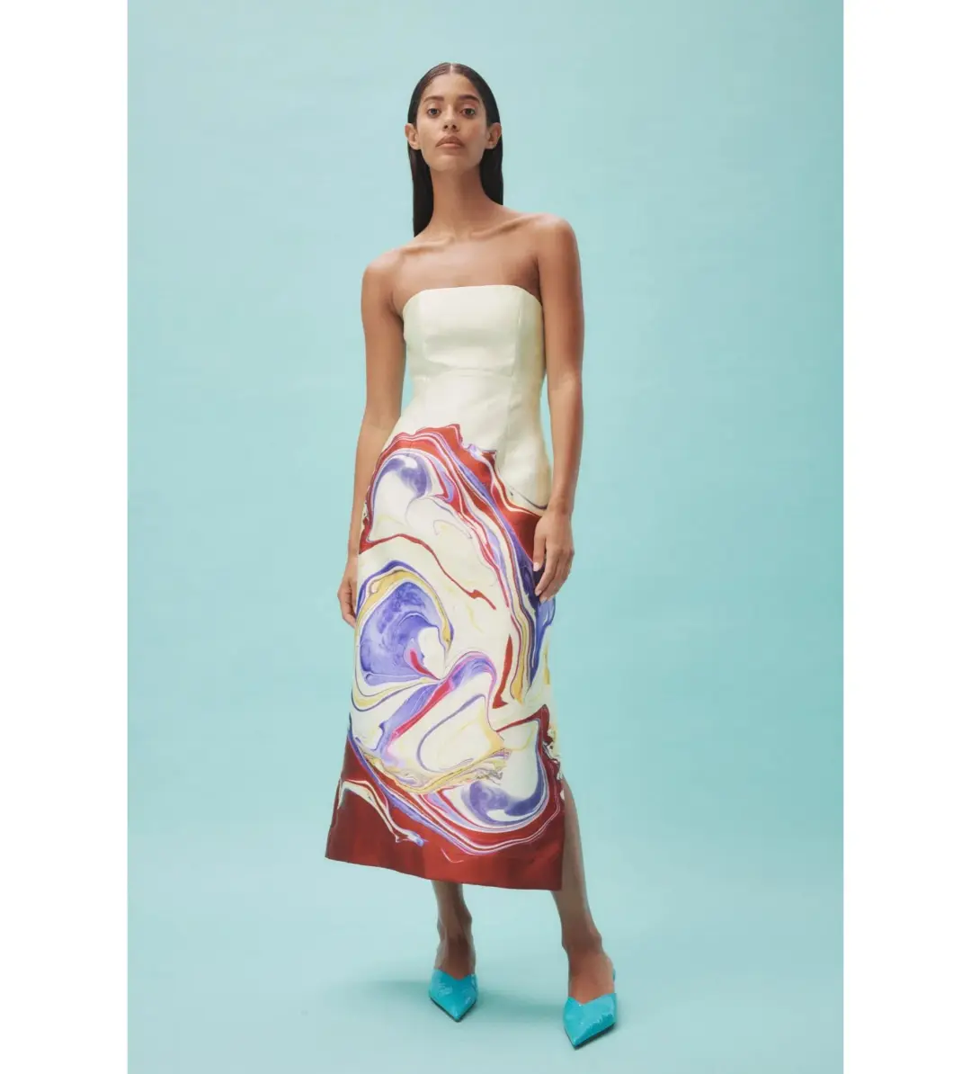 Alemais Luca Corset Midi Dress Multi Size AU 12 for rent on The Volte - main image