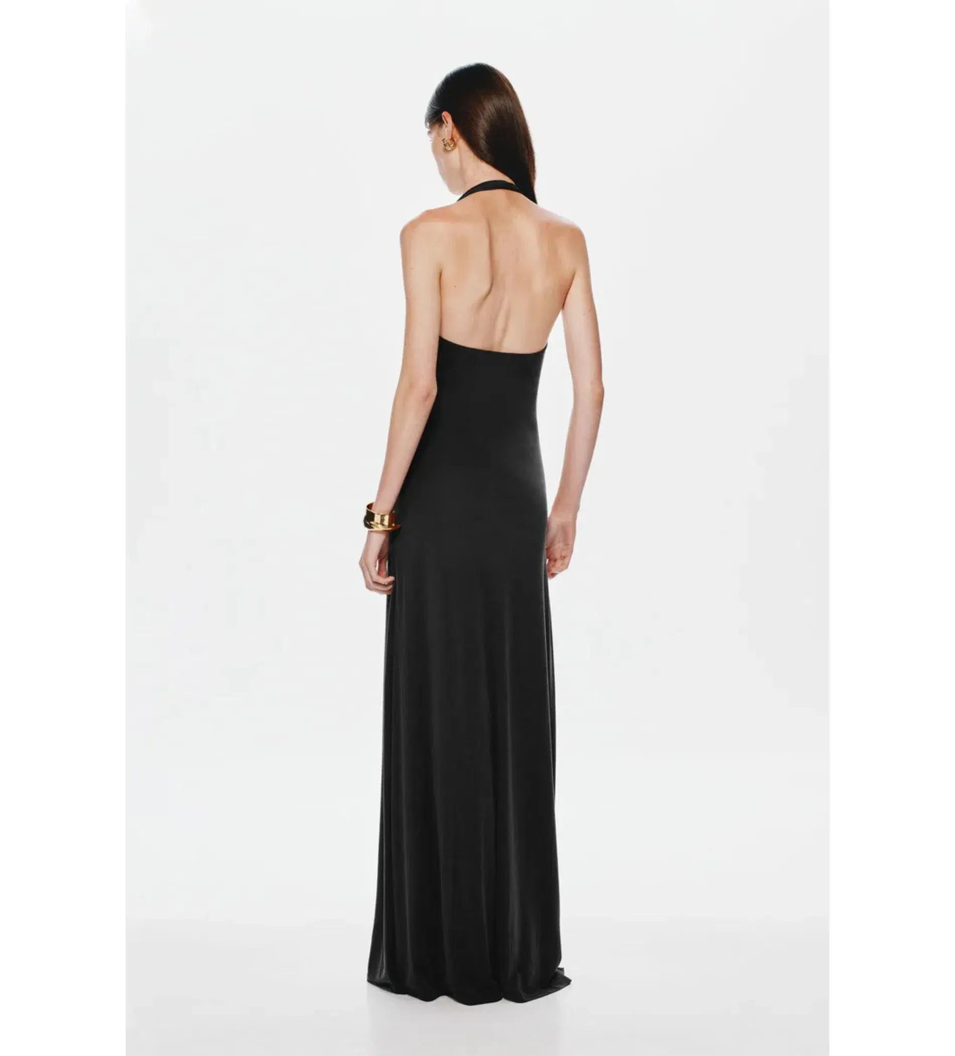 MISHA Jennifer Cupro Maxi Dress Black Size 8/S - Image 3