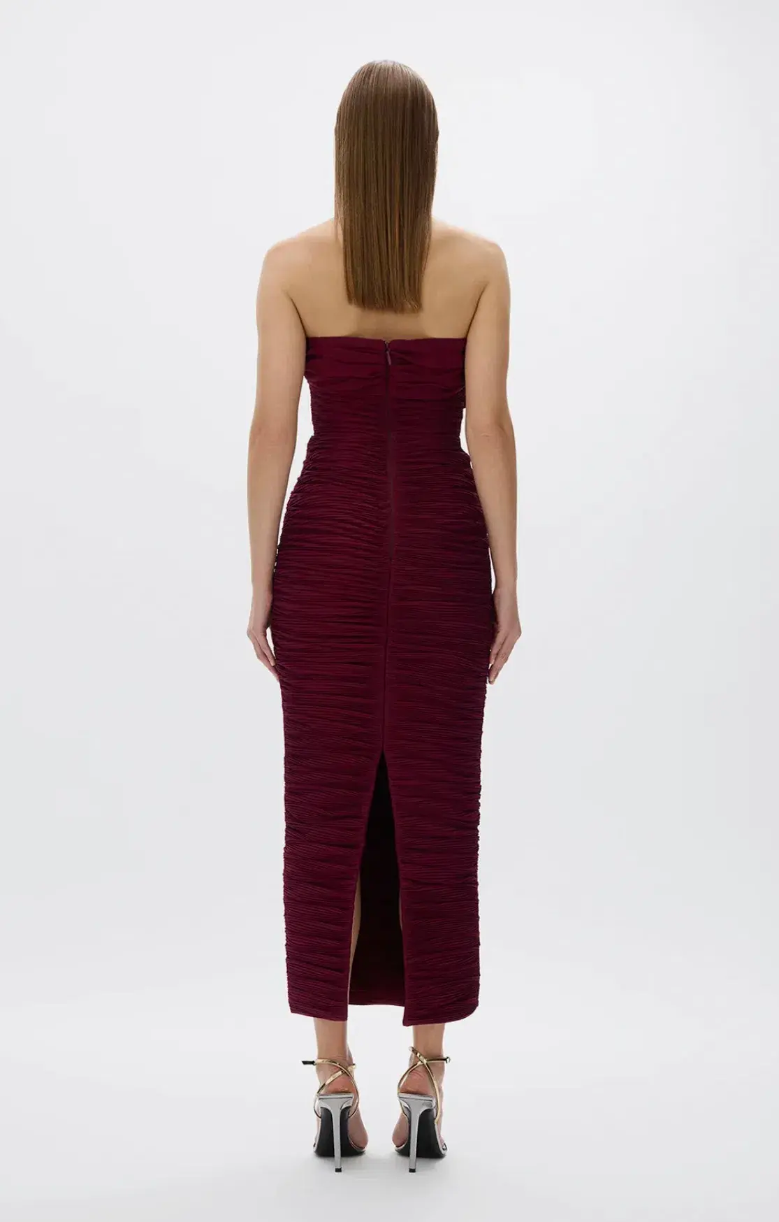 Rachel Gilbert Jensen Burgundy Dress Size AU 12 - Image 2