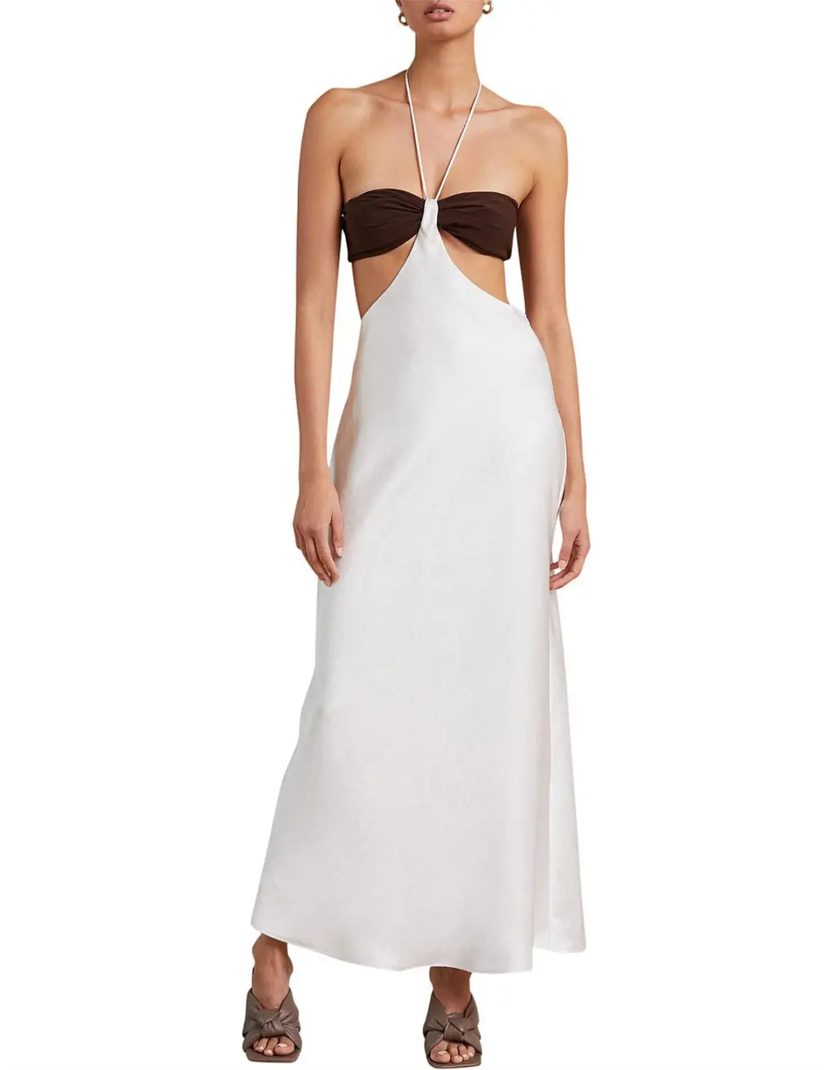 BEC & BRIDGE NADIA CUT OUT DRESS IVORY SIZE 8 - Image 1