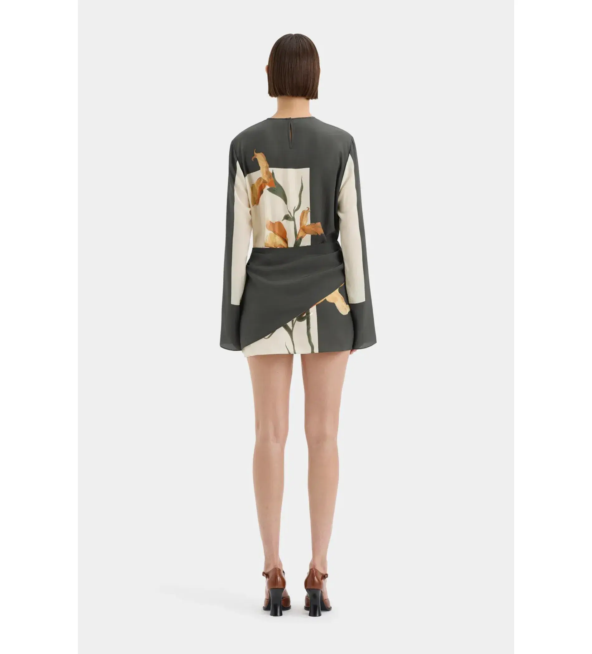 Sir the Label Constance Twist Mini Dress Iris Floral Size AU 10 - Image 3