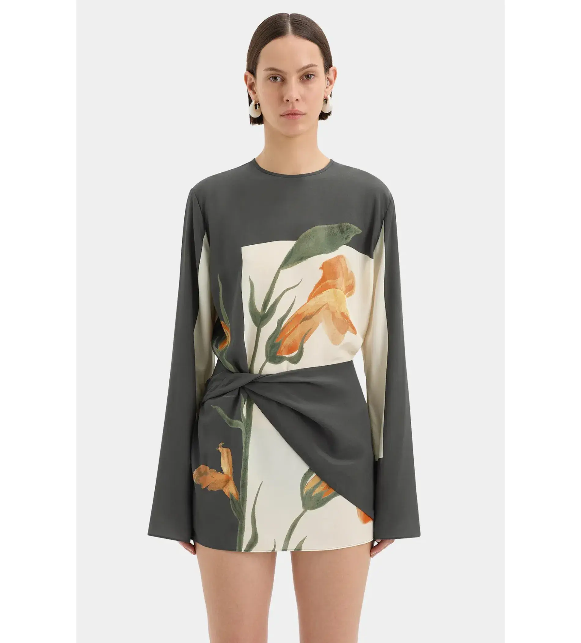 Sir the Label Constance Twist Mini Dress Iris Floral Size AU 10 - Image 4
