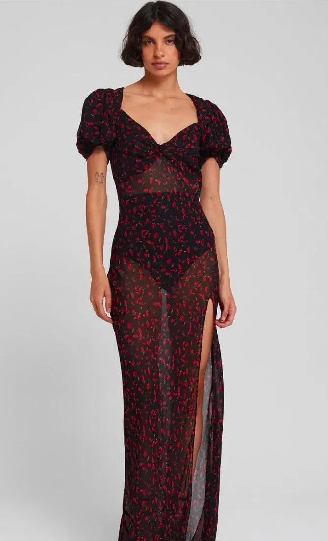 RAT AND BOA MAGNOLIA FLORAL DRESS SIZE 10 - Image 1
