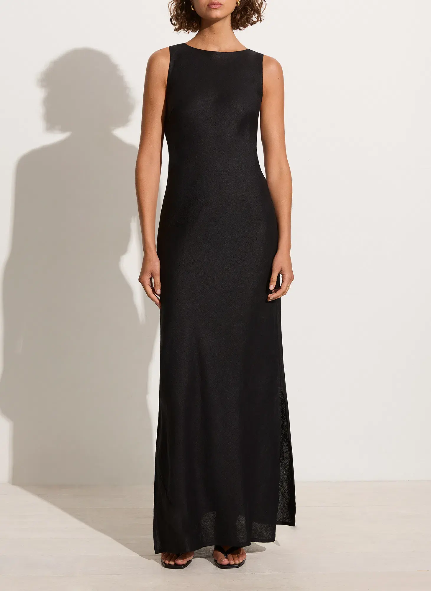 Faithfull The Brand Lobo Maxi Dress Black Size AU 10 - Image 1