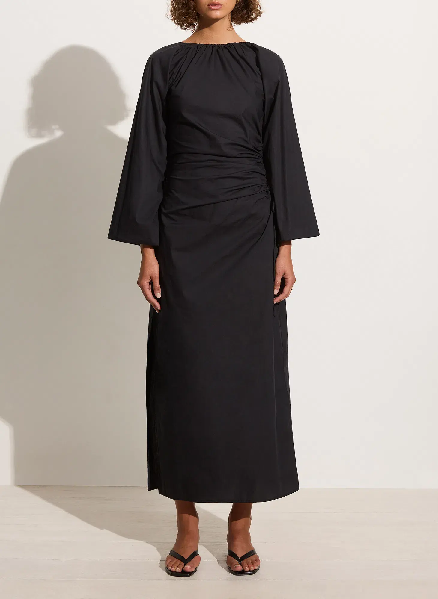 Faithfull The Brand De Deus Midi Dress Black Size AU 8 - Image 1