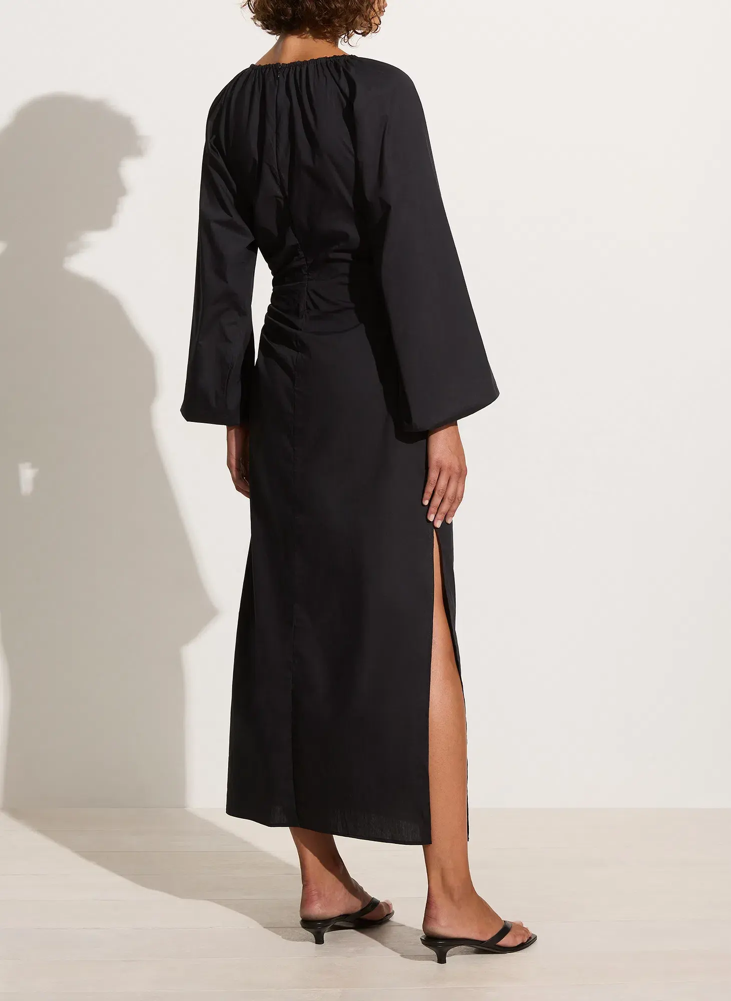 Faithfull The Brand De Deus Midi Dress Black Size AU 8 - Image 3
