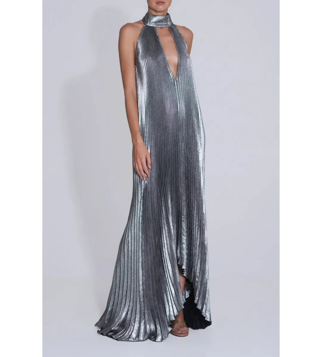 L'Idee Opera Gown Gunmetal Shimmer Size AU 8  for rent on The Volte - main image