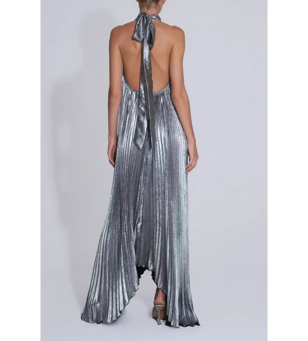 L'Idee Opera Gown Gunmetal Shimmer Size AU 8  for rent on The Volte - main image