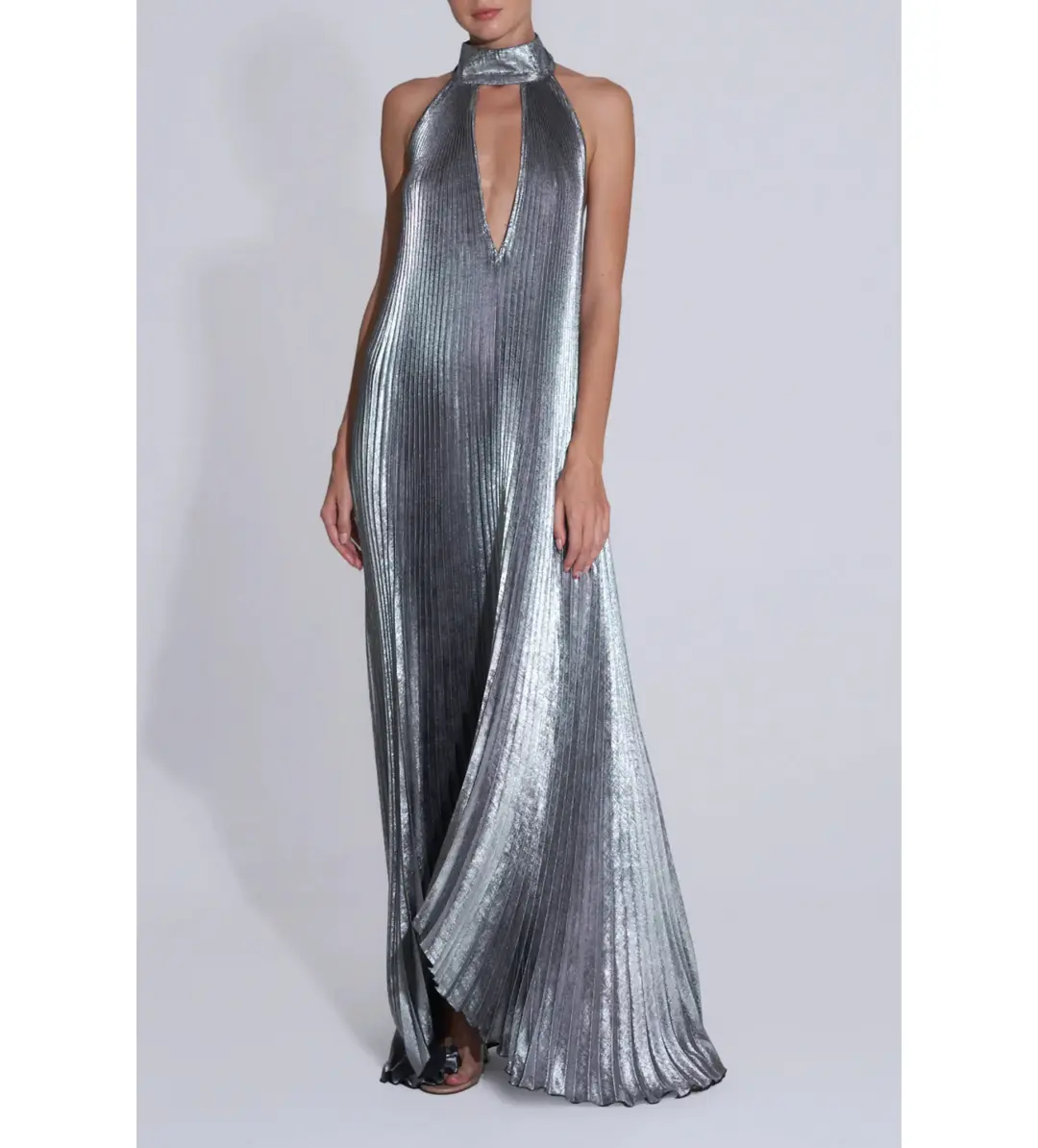 L'Idee Opera Gown Gunmetal Shimmer Size AU 8  for rent on The Volte - main image