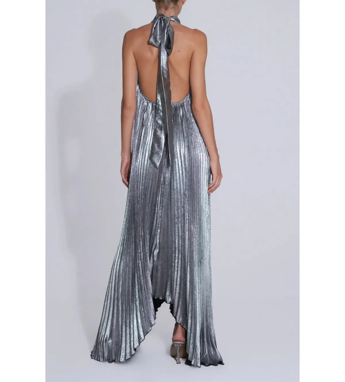 L'Idee  Opera Gown  Gunmetal Shimmer Opera Gown AU 12 - Image 4