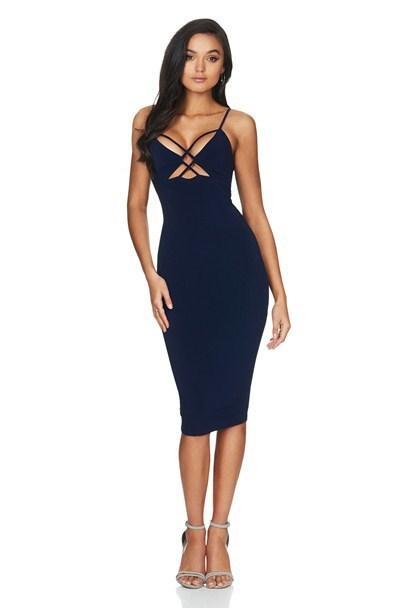 Nookie Highness Midi Dress in Navy Size S - Image 1