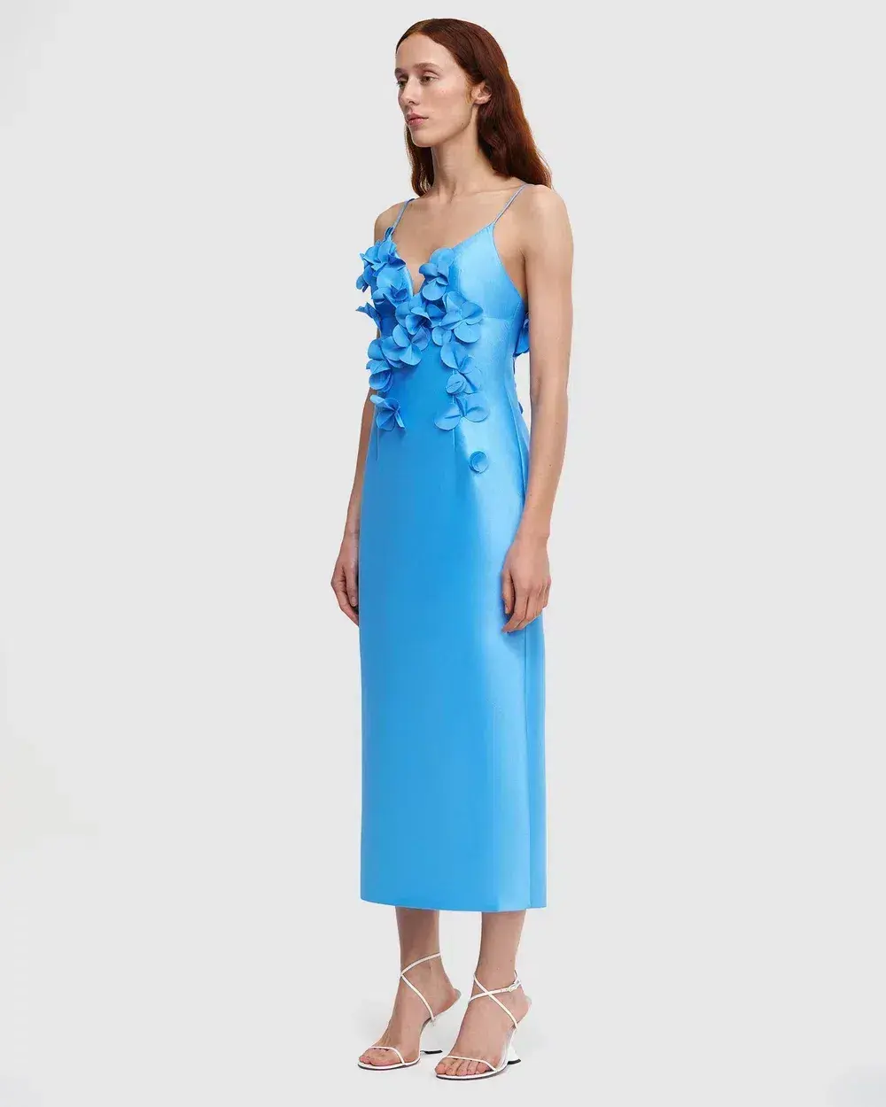 Acler Isla Column Midi Dress Blue Size 12 - Image 2