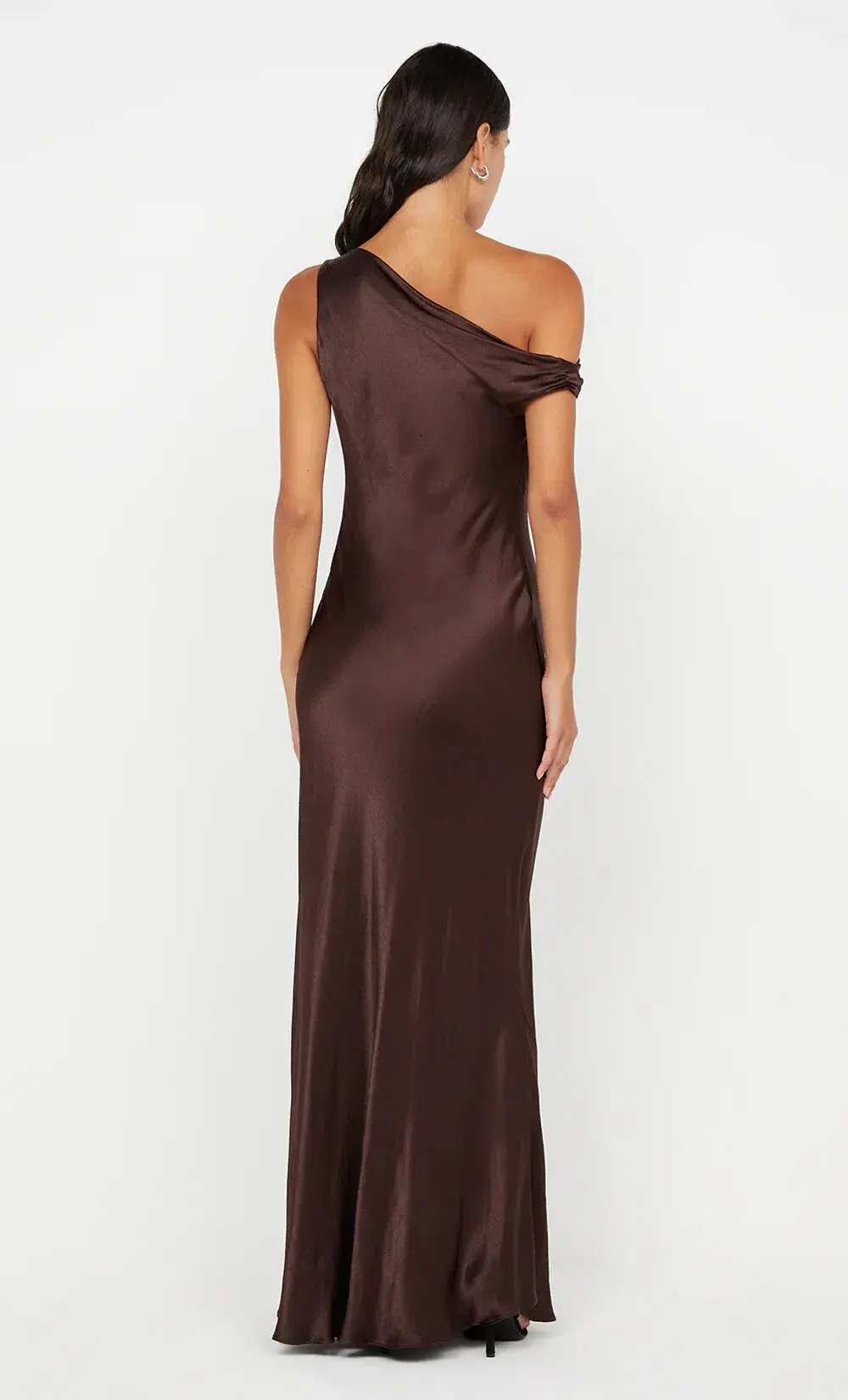 Bec & Bridge Sol Asym Maxi Dress Dark Chocolate Size AU 10 - Image 3