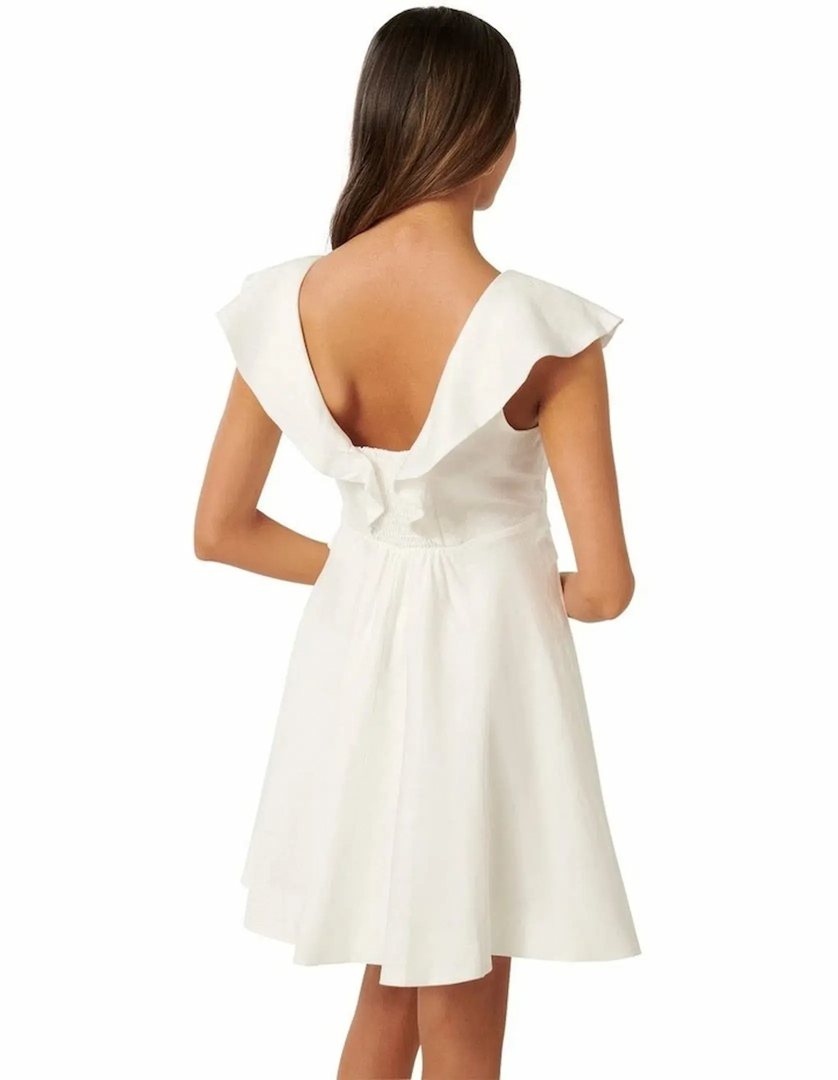 Forever New Maddie Twist Front Mini White Size AU 4 - Image 2