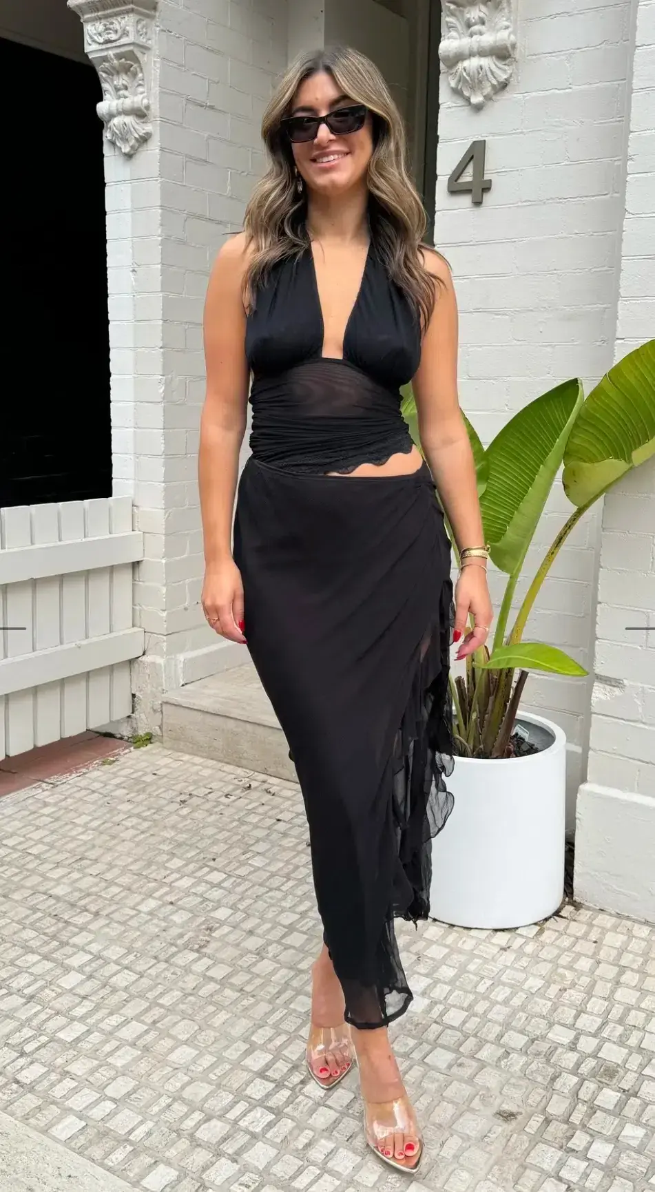 Benni Penelope Maxi Dress- Black- Size 8 - Image 2