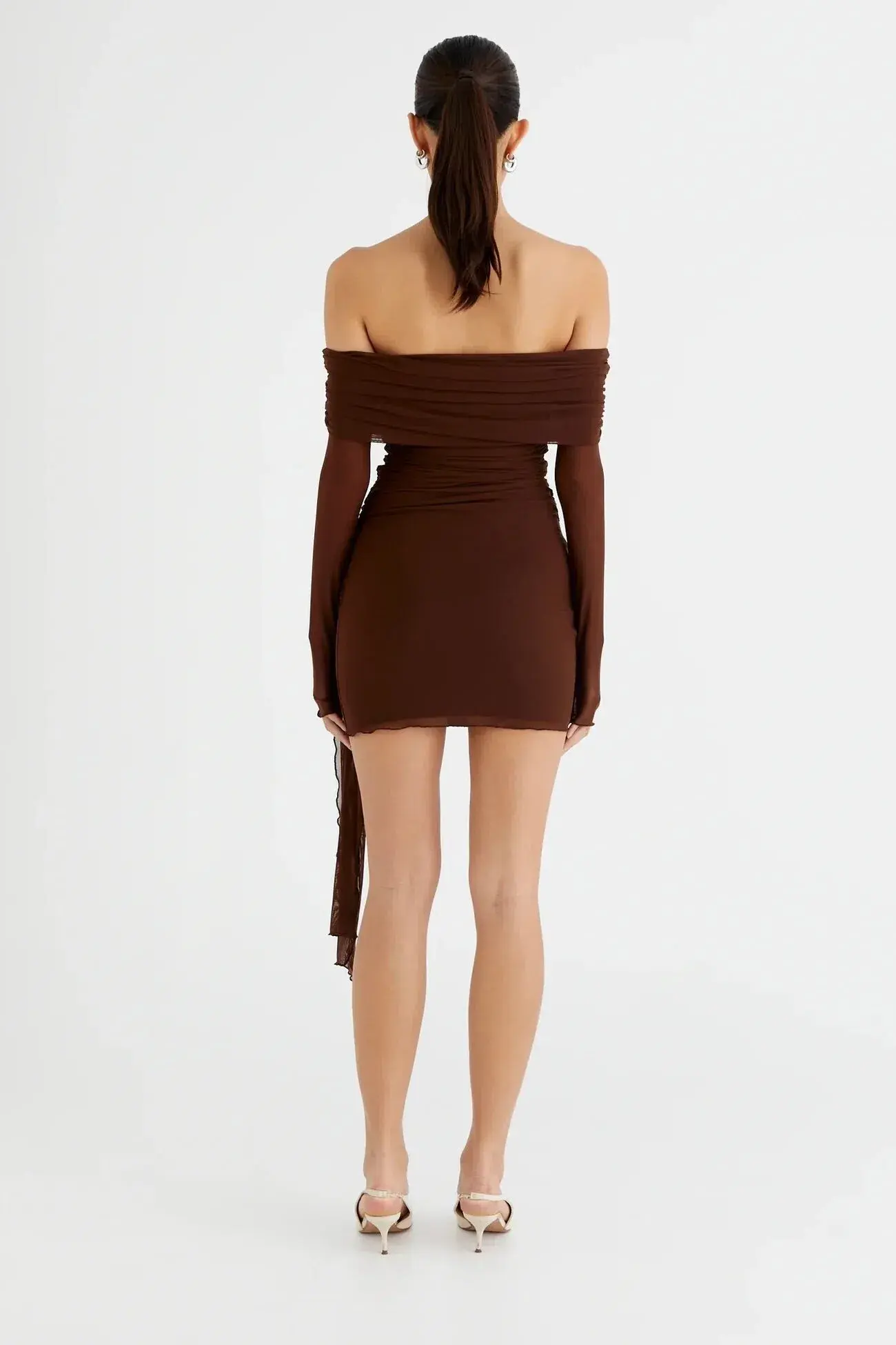 Benni Yasmin Mini Dress- Cocoa- Size 12 - Image 4