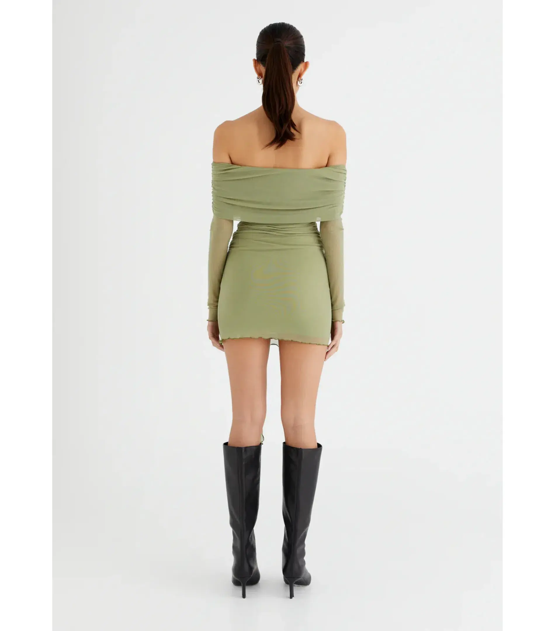 Benni Yasmin Mini Dress- Pistachio- Size 12 - Image 3