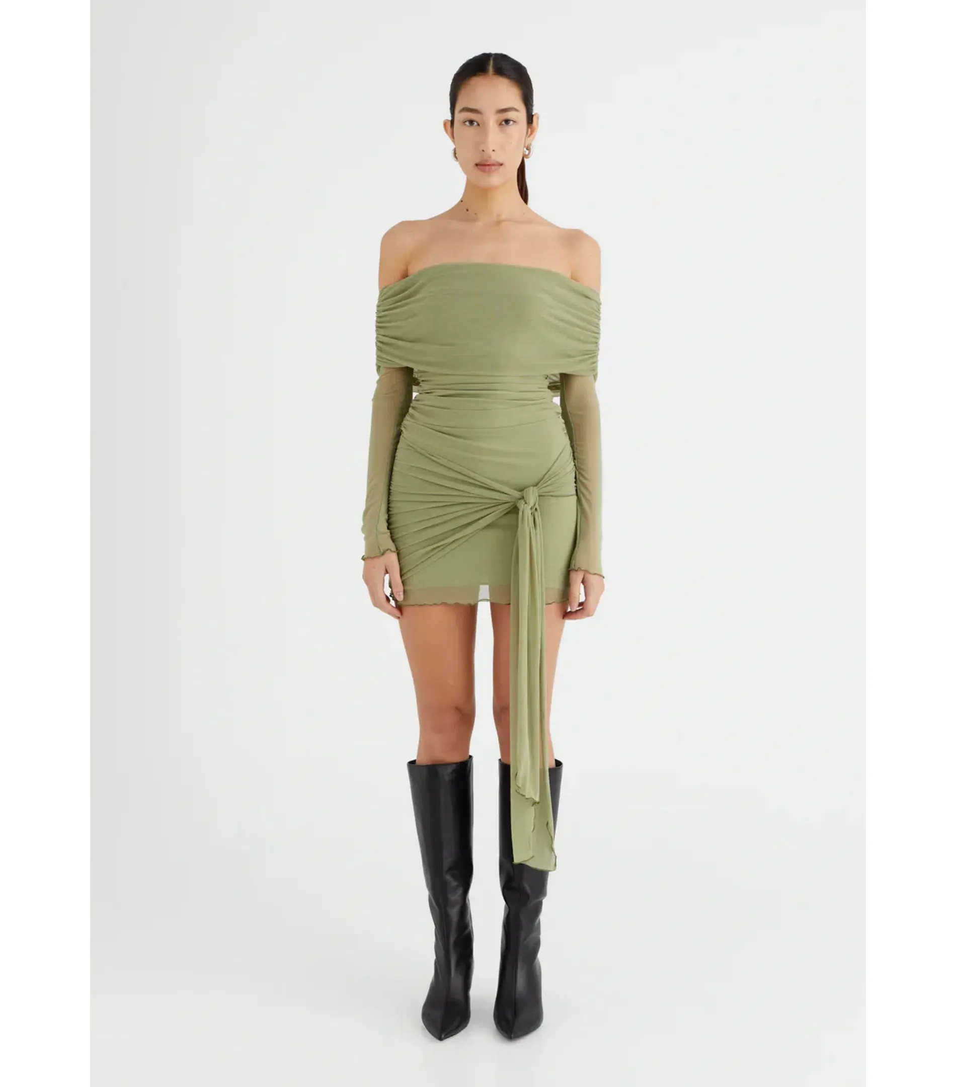 Benni Yasmin Mini Dress- Pistachio- Size 12 - Image 2