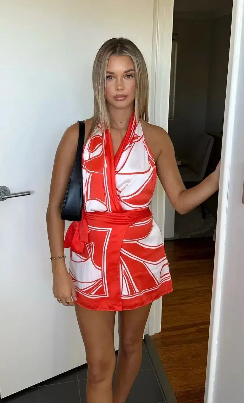 Sir The Label Ramona Wrap Halter Mini Dress- Size 1 / AU 8 - Image 1