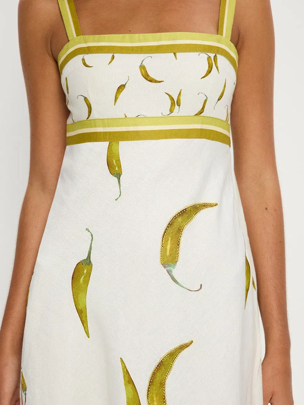 Kivari Margarita Linen Cotton Dress Neutral Motif Size AU 6 - Image 5