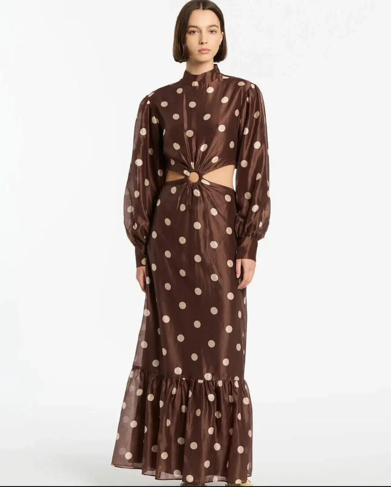 Sir The Label Vivi Long Sleeve Cut Out Brown Size AU 12 - Image 1
