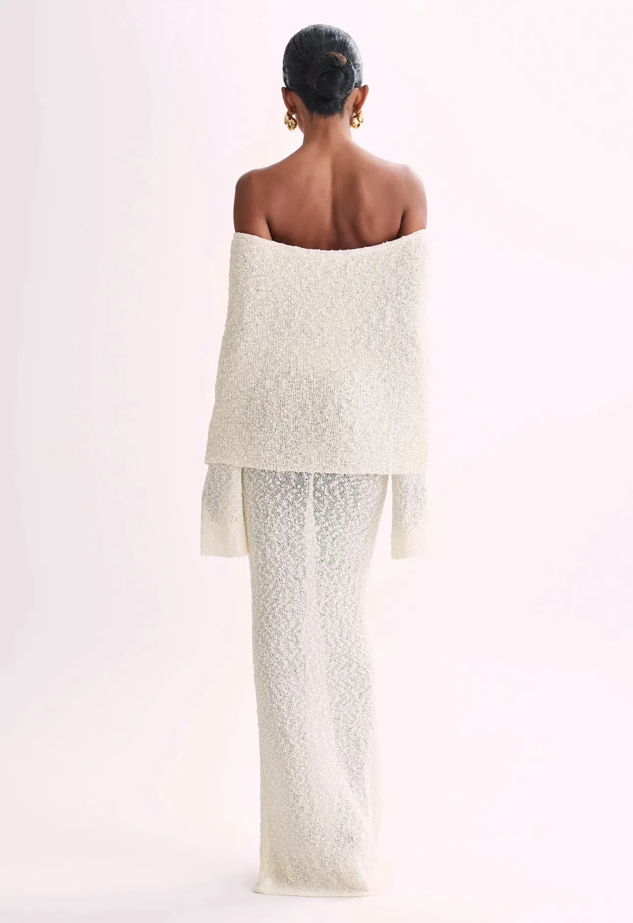 Meshki Marisol Off Shoulder Maxi Cream Size AU 8 - Image 3