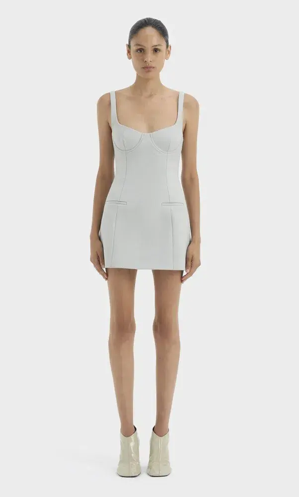 Sir The Label Sandrine Balconette Mini Dress Ice Blue Size 0 / Aus 6 - Image 1