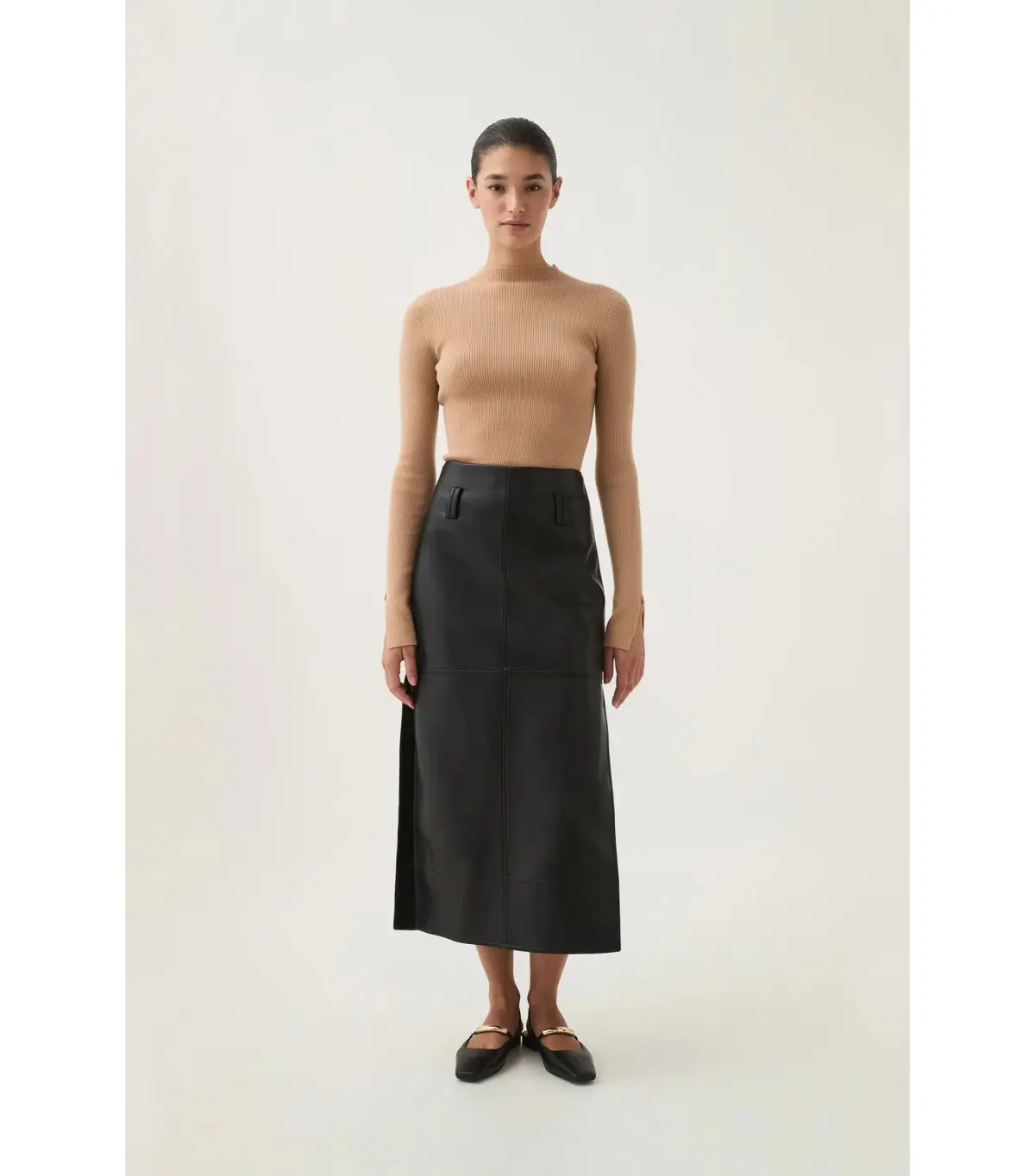 Aje Aspect Midi Skirt Black Size AU 12 - Image 1