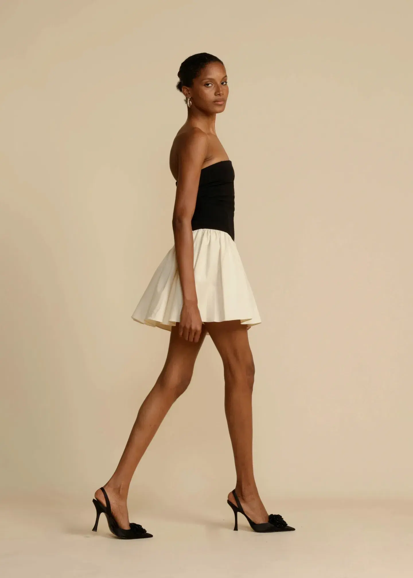 Arcina Ori Celine Mini Dress- Black/White- Size M / AU 10 - Image 4