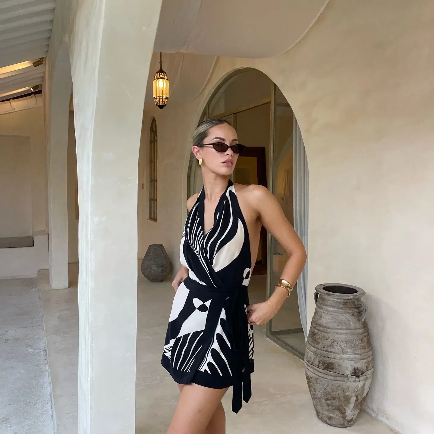 Sir the Label Realisme Wrap Halter Mini Dress- Size 2/ AU 10 - Image 1