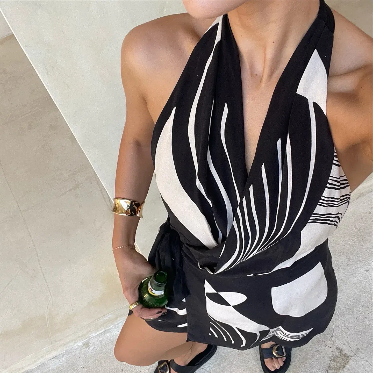 Sir the Label Realisme Wrap Halter Mini Dress- Size 3/ AU 12 - Image 1