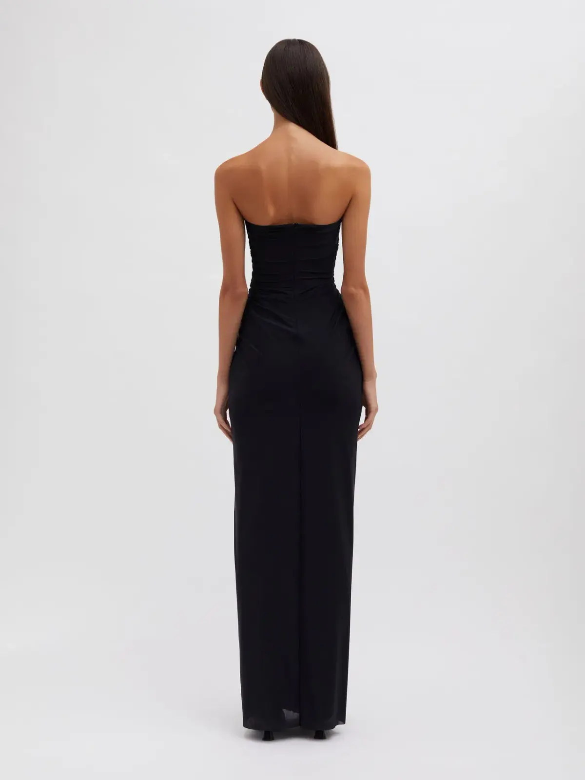 Christopher Esber Plunge Strapless Column Dress Black Size AU 6 - Image 2