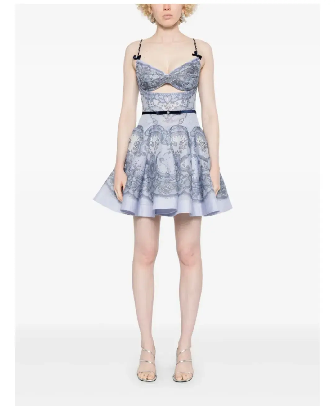 Zimmermann Crush Twist Front Mini Dress Print Size 4 / Aus 16 for rent on The Volte - main image