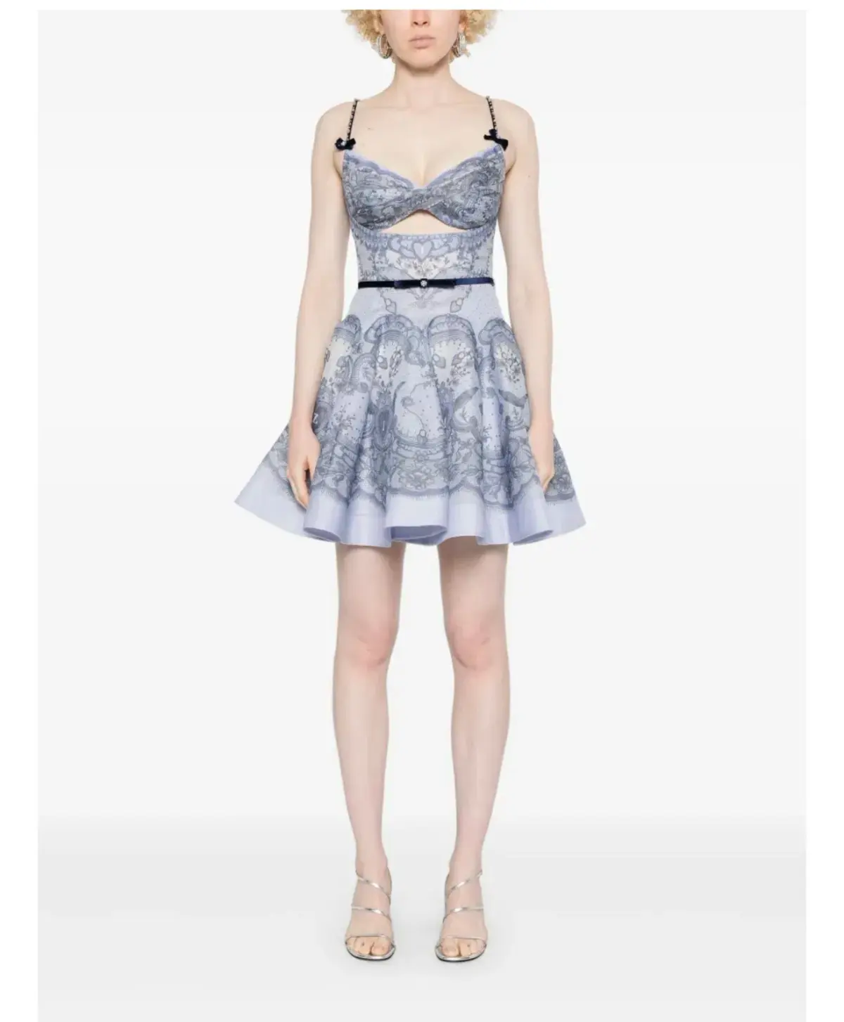 Zimmermann Crush Twist Front Mini Dress Print Size 4 / Aus 16 - Image 5