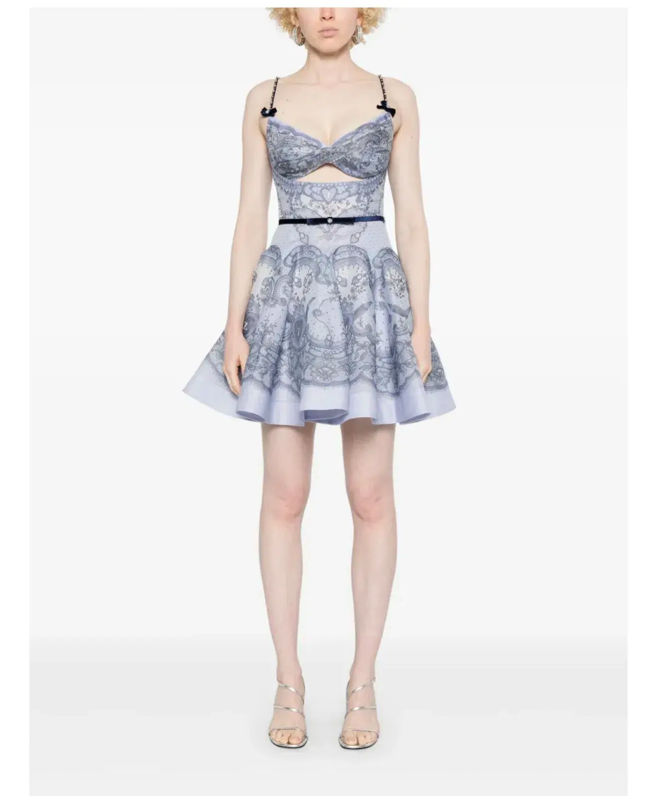 Zimmermann Crush Twist Front Mini Dress Print Size 4 / Aus 16 - Image 5