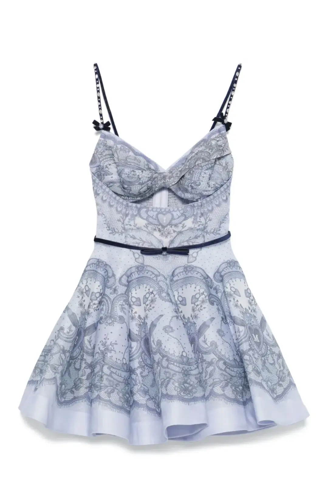 Zimmermann Crush Twist Front Mini Dress Print Size 4 / Aus 16 for rent on The Volte - main image