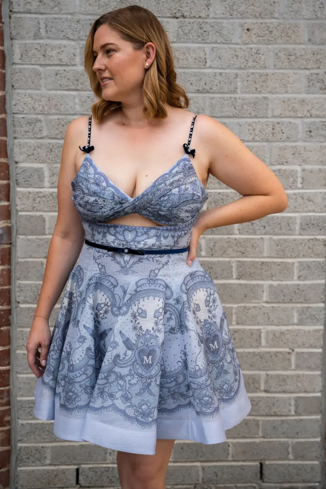 Zimmermann Crush Twist Front Mini Dress Print Size 4 / Aus 16 for rent on The Volte - main image