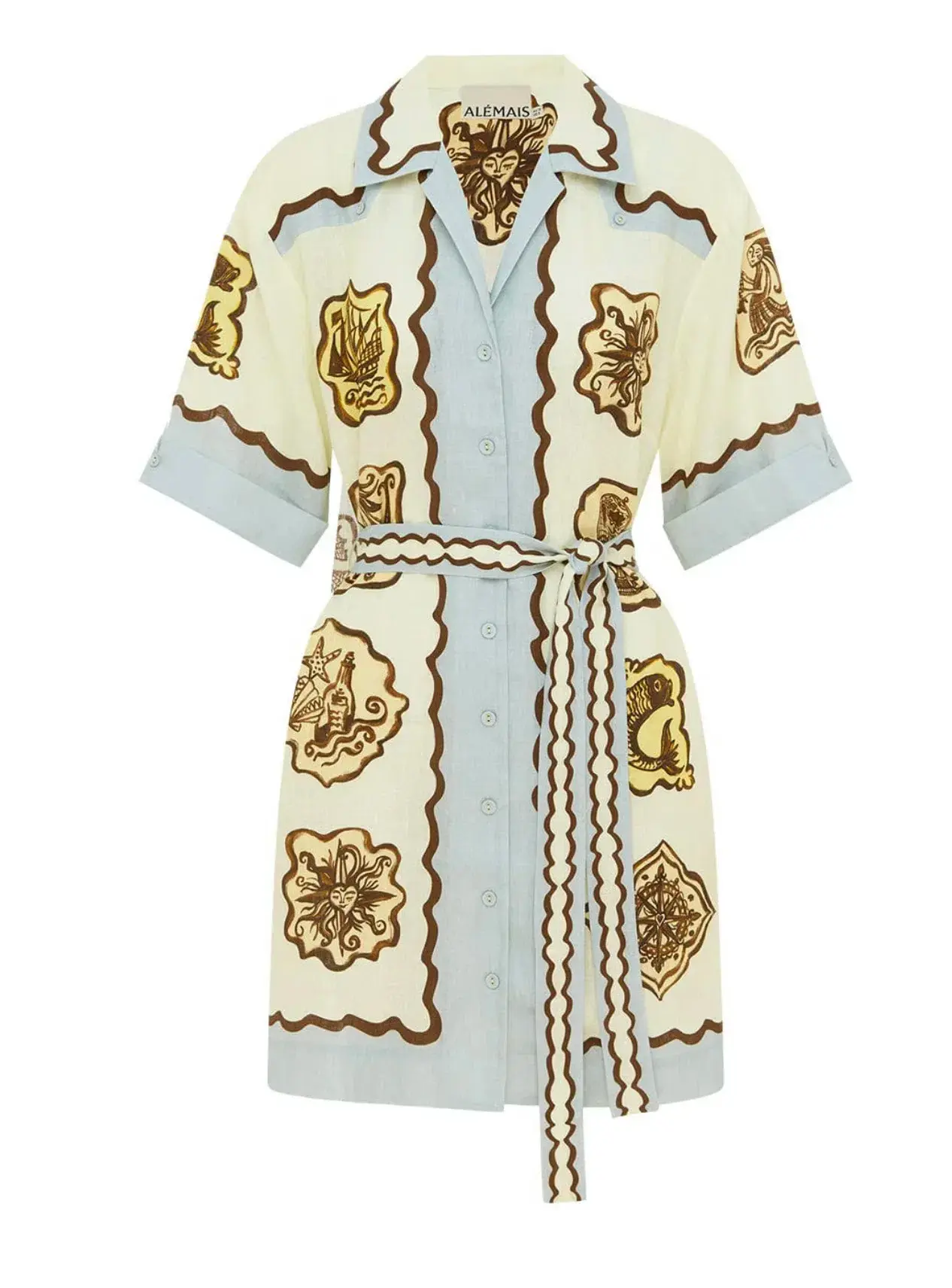 Alemais Relic Mini Dress Print Size 14  - Image 5