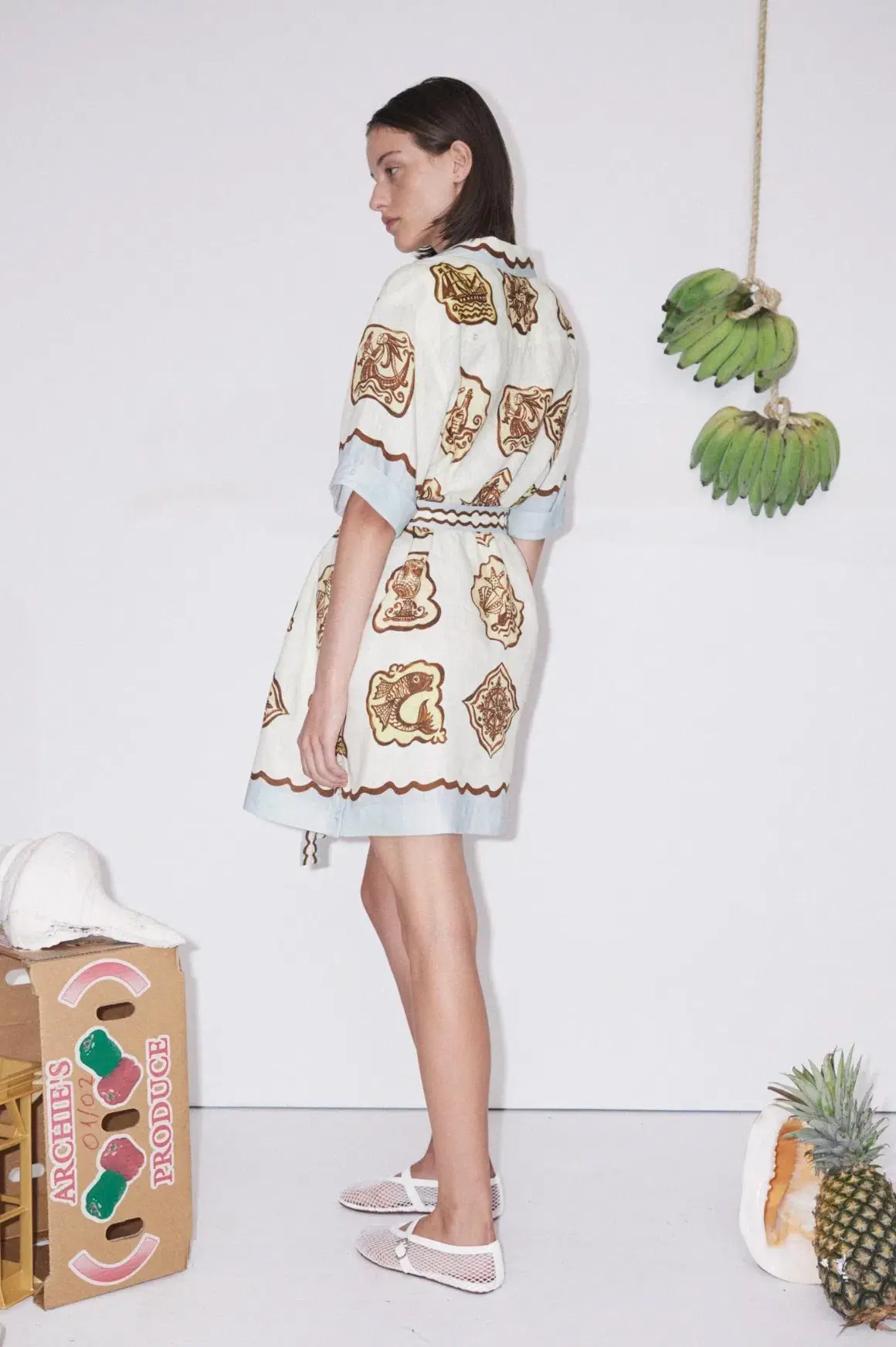 Alemais Relic Mini Dress Print Size 14  - Image 6