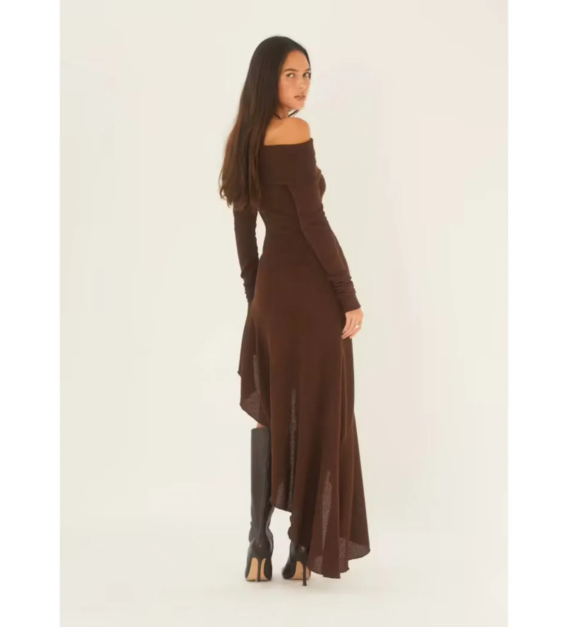 Arcina Ori Bella Midi Dress- Brown- Size M/ AU 10 - Image 6