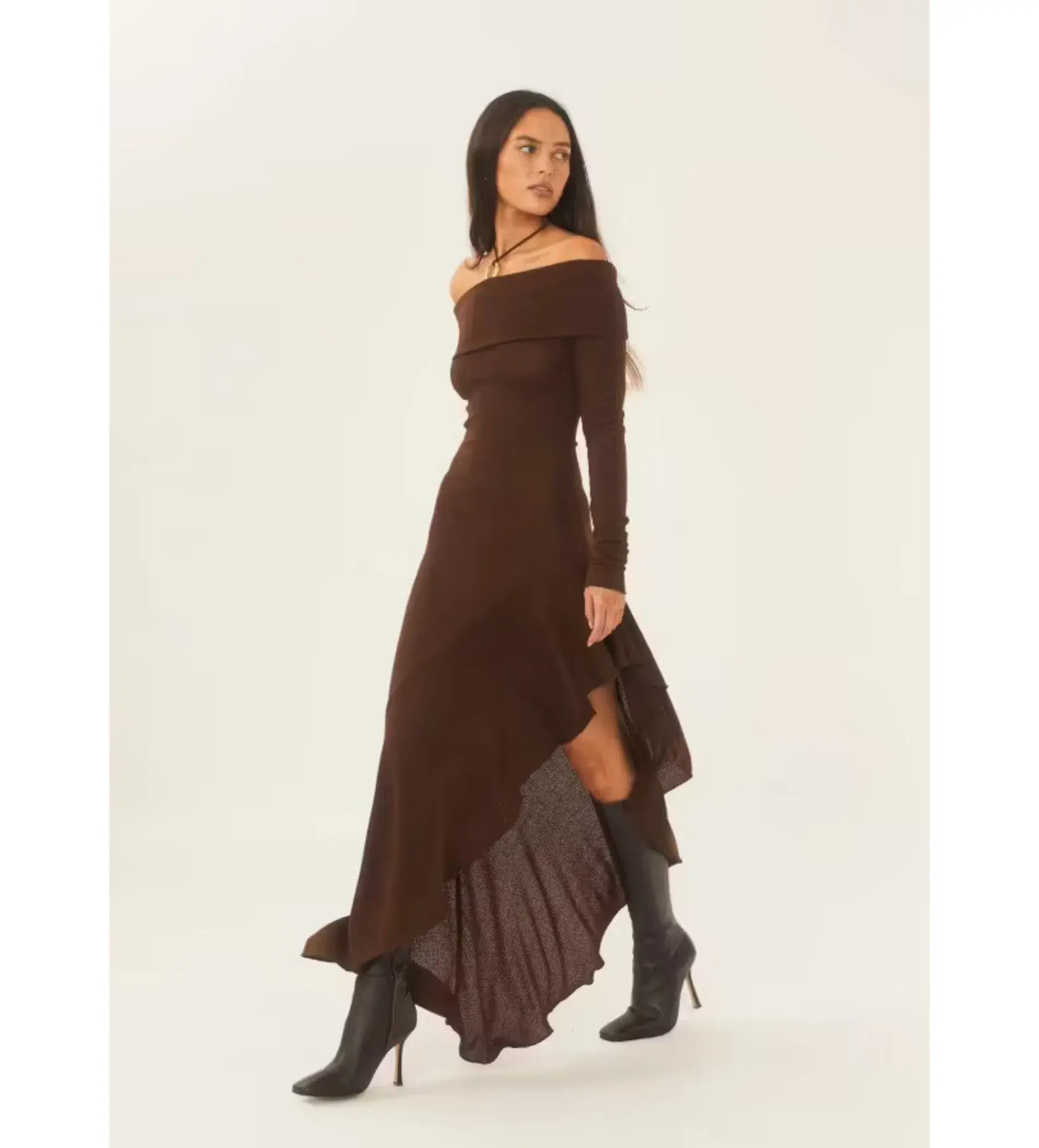 Arcina Ori Bella Midi Dress- Brown- Size M/ AU 10 - Image 4